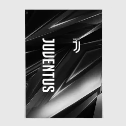 Постер Juventus black white geometry stripes sport