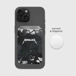 Картхолдер Magsafe магнитный Metallica black white smoke  - фото 2