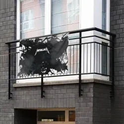 Флаг-баннер Metallica black white smoke  - фото 3