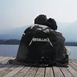 Плед 3D Metallica black white smoke  - фото 3