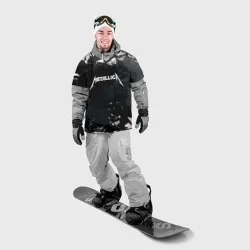 Накидка на куртку 3D Metallica black white smoke 