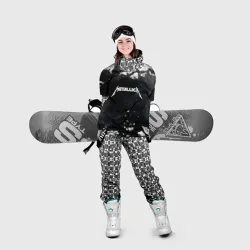 Накидка на куртку 3D Metallica black white smoke  - фото 2