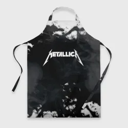 Фартук 3D Metallica black white smoke 