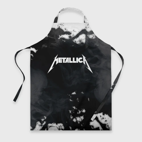 Фартук 3D Metallica black white smoke 