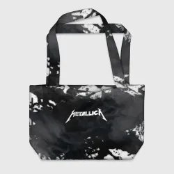 Пляжная сумка 3D Metallica black white smoke 