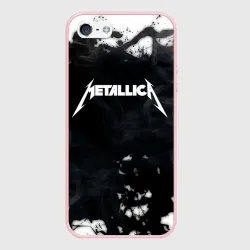Чехол для iPhone 5/5S матовый Metallica black white smoke 