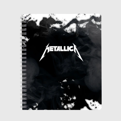 Тетрадь Metallica black white smoke