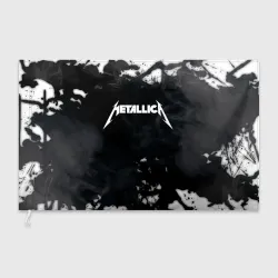 Флаг 3D Metallica black white smoke 