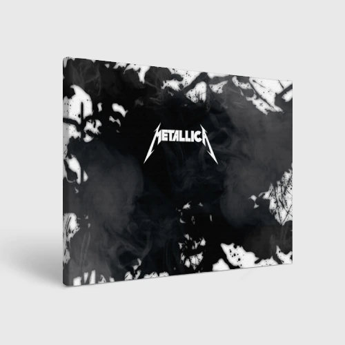 Холст прямоугольный Metallica black white smoke 