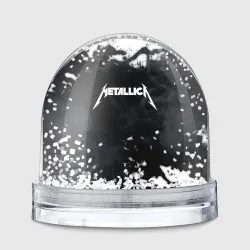 Игрушка Снежный шар Metallica black white smoke 