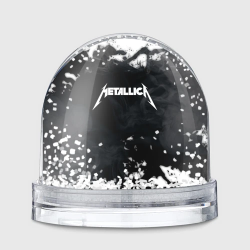 Игрушка Снежный шар Metallica black white smoke 