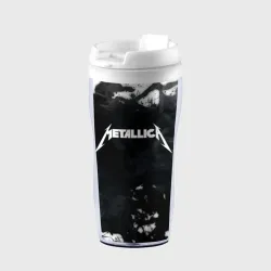 Термокружка-непроливайка Metallica black white smoke 