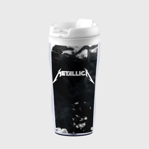 Термокружка-непроливайка Metallica black white smoke