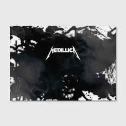 Холст прямоугольный Metallica black white smoke  - фото 2