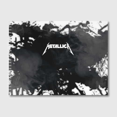 Альбом для рисования Metallica black white smoke 