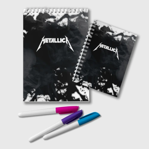Блокнот Metallica black white smoke 