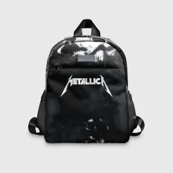 Детский рюкзак 3D Metallica black white smoke 