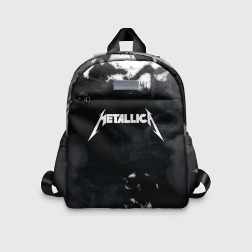 Детский рюкзак 3D Metallica black white smoke 
