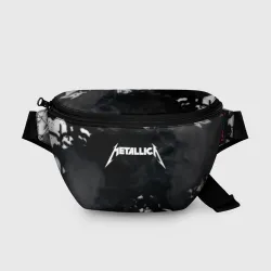 Поясная сумка 3D Metallica black white smoke 