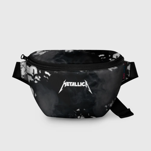Поясная сумка 3D Metallica black white smoke 