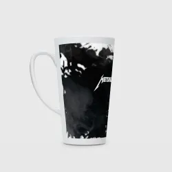 Кружка Латте Metallica black white smoke 