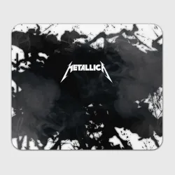 Прямоугольный коврик для мышки Metallica black white smoke 
