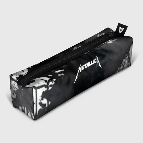 Пенал школьный 3D Metallica black white smoke 