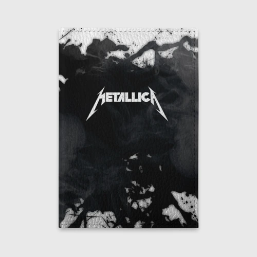 Обложка для автодокументов Metallica black white smoke 
