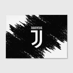 Холст прямоугольный Juventus black white брызги краски - фото 2