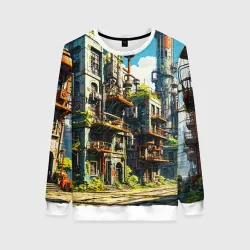 Женский свитшот 3D Газоблок 4030