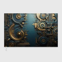 Флаг 3D Механизмы и шестерёнки