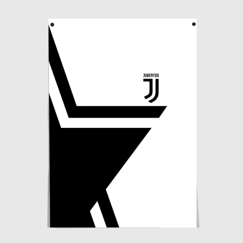 Постер Juventus black star sport 