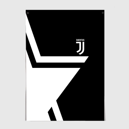 Постер Juventus white star 