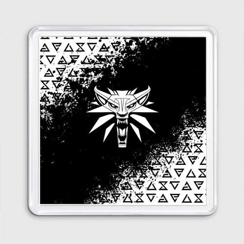 Магнит 55*55 The Witcher ведьмачьи знаки - школа волка 