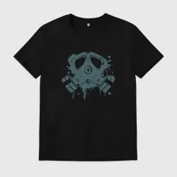 Мужская футболка хлопок Gas mask