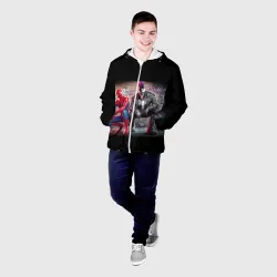 Мужская куртка 3D Spider-Man and punk Venom - collab - фото 2