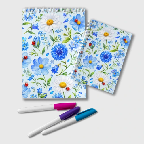 Блокнот Божьи коровки и незабудки