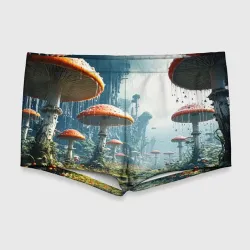 Мужские купальные плавки 3D Грибной дождь