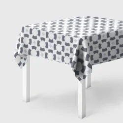 Скатерть 3D Абстрактные кольца в морском стиле