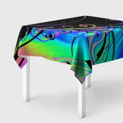 Скатерть 3D Цветочный цветной узор 
