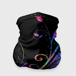 Бандана-труба 3D Цветочный цветной узор 