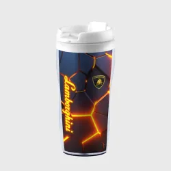 Термокружка-непроливайка Lamborghini разлом неоновых плит 