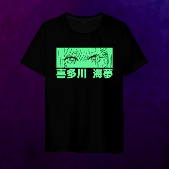 Светящаяся мужская футболка Глаза Китагавы Марин - фото 2