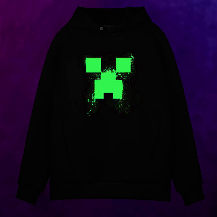 Мужское светящееся худи Lime Creeper eyes - фото 2