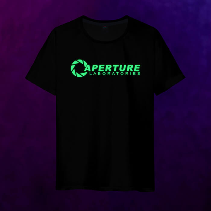 Светящаяся мужская футболка Test subject Portal, цвет черный - фото 2