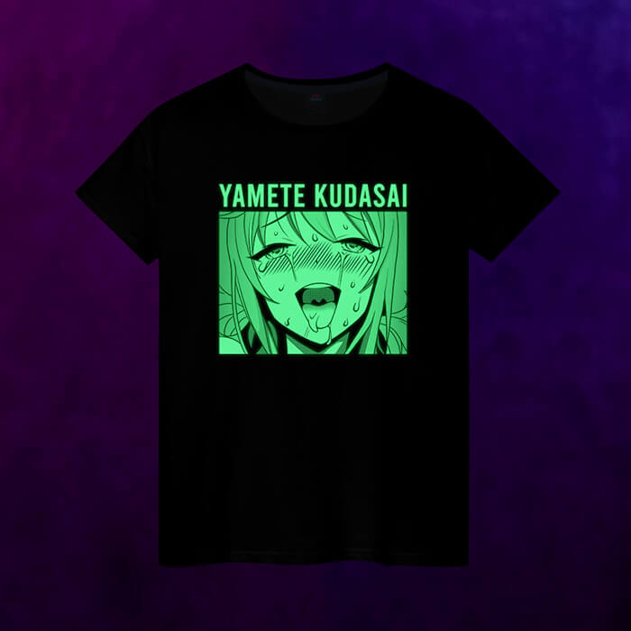Светящаяся женская футболка Yamete Kudasai anime - фото 2