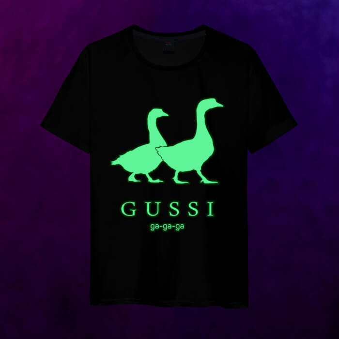 Светящаяся мужская футболка Гусси - Гуччи - фото 2