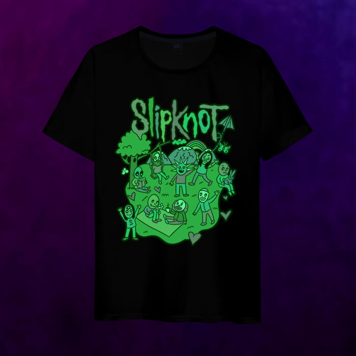 Светящаяся мужская футболка Slipknot kindergarten - фото 2