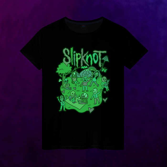 Светящаяся женская футболка Slipknot kindergarten - фото 2