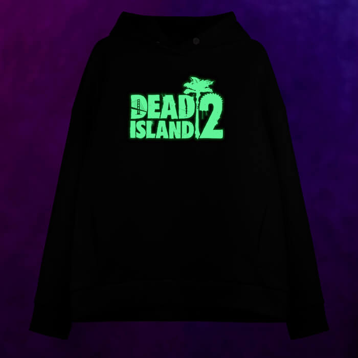 Женское светящееся худи Dead Island 2 - logo - фото 2